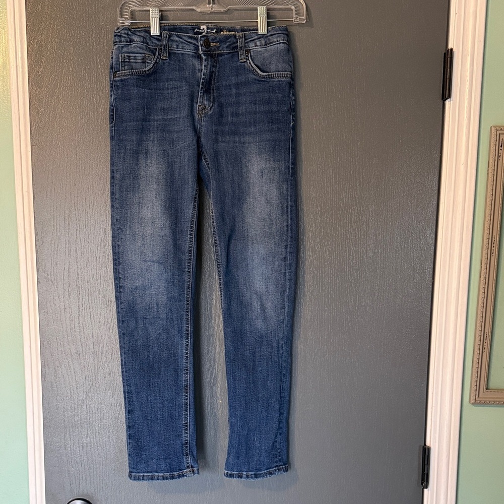7 For All Mankind Girls Blue Skinny Jeans